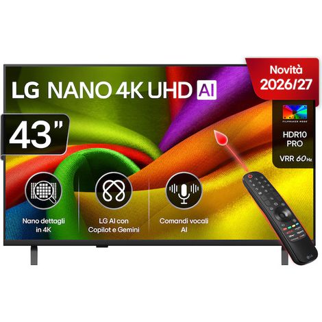 LG TV NanoCell 43NU900B6LA 43 Pollici 4K Ultra HD Smart TV AI Magic Remote