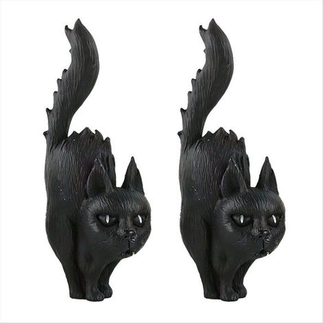 Figurines D'Halloween Décoration de Bureau Bibliothèque Statue de Chat Fantôme en Résine Décoration D'Ambiance D'Horreur (1/5)