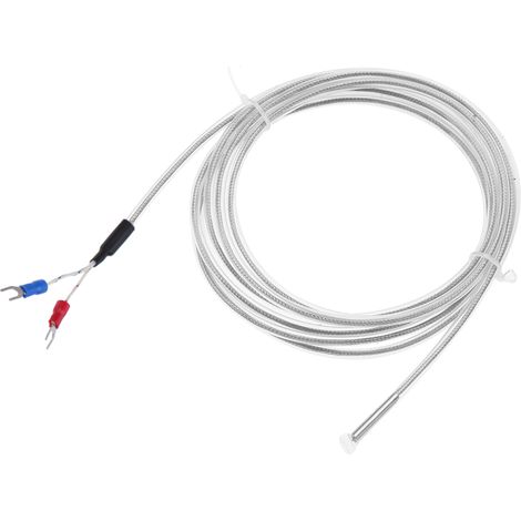 Thermocouple de type K en PTFE, 2 fils, étanche et résistant à la corrosion (1/5)