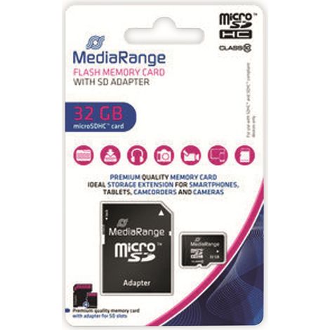 MEDIARANGE MicroSD-Card Class 10, 32 GB