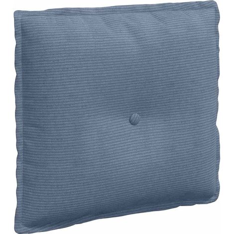 Back Pillow Blue 50 x 45 cm Corduroy Fabric vidaXL