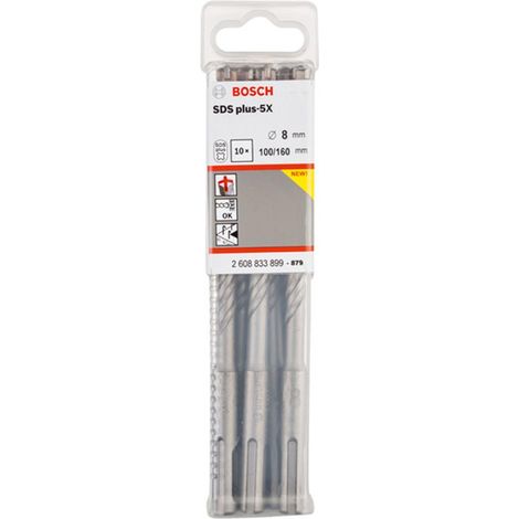 Bosch 8 x 160mm SDS-Plus 5X Drill Bits - Pack of 10