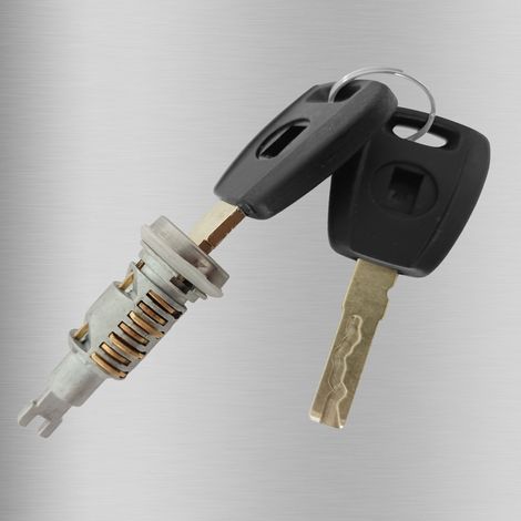 Convient aux cylindres de serrure de voiture Fiat, aux cylindres de serrure de porte longue Fiat, 2 clés, pièces automobiles (1/4)