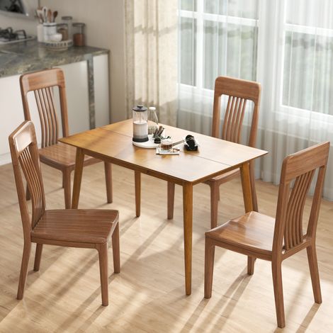 Table salle manger design grand plateau 4-6 personnes bois 120x75x76 cm, moderne (1/5)