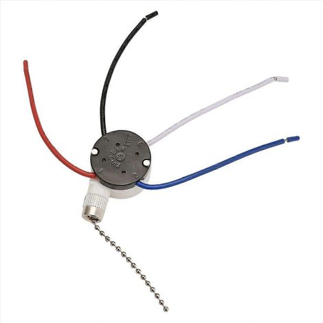 3er-Pack Zugschalter für Ventilatoren, Modell Ze-208S E89885, 3 Geschwindigkeitsstufen, 4-adrig, Zugschalter für Licht, Dreierpack (1/5)