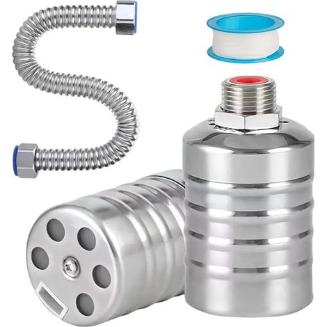 Valve à flotteur 1/2 pouce avec tuyau 30 cm – Acier inox 304 – Contrôle automatique du niveau d’eau sans électricité – Haute capacité pour réservoirs, aquariums, étangs et abreuvoirs (1/5)