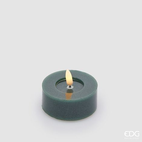 EDG Enzo De Gasperi Set 2 Candele LED Glitter Verdi Ø3 cm IP20 – Decorazione Natalizia (1/3)