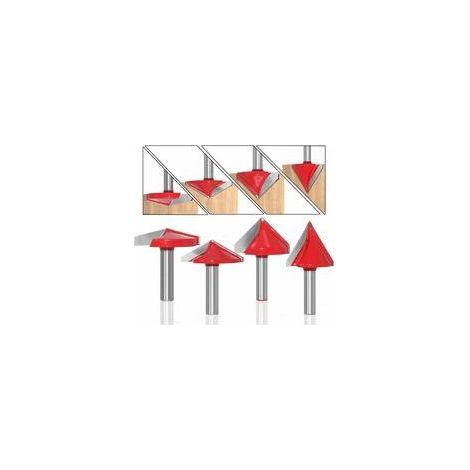 6-teiliges Set V-förmiger Nutfräser, 60°, 90°, 120° Winkel, 8 mm Schaft, 3D-V-förmiger Holzbearbeitungsfräser, CNC-Gravierfräser (1/5)