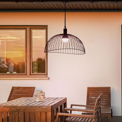 Leuchten Direkt LED Akku Pendelleuchte David in Schwarz 1,50W 180lm IP44 (1/5)