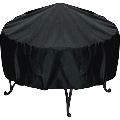 Housse de barbecue 112 cm avec cordon de serrage - Imperméable et anti-poussière - Pour barbecue rond au charbon de gaz (1/5)
