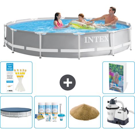 Prism Frame Pool Rund - 366x76 cm - 7-teilig S47
