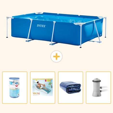 Intex Piscine Tubulaire Rectangulaire - 300x200x75 cm - 5-pièces S173 (1/5)