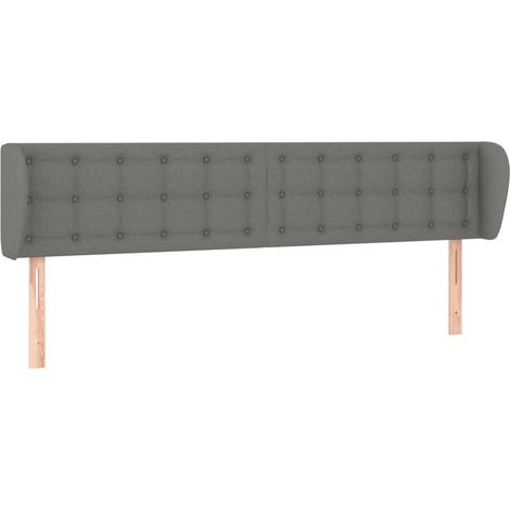 Maison Exclusive - Kopfteil mit Ohren Dunkelgrau 163x16x78/88 cm