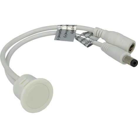 Interruttore Led Dimmer Touch Da Incasso Bianco 12V 24V 4A Con Cavo DC JACK 5.5x2.1mm (1/3)