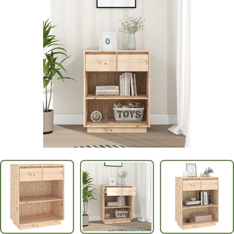 Rangement chambre - Armoire console 60x34x75 cm Bois de pin solide (1/5)