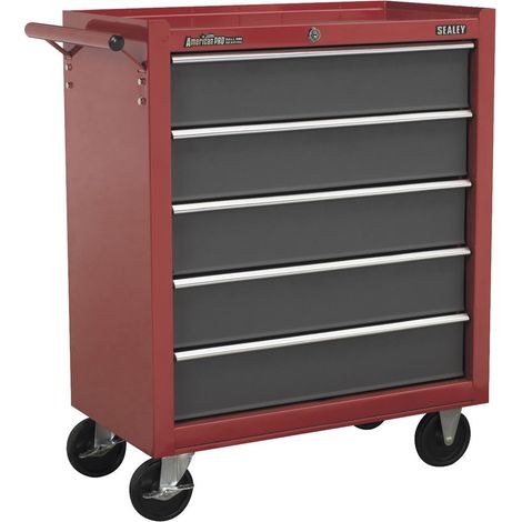 Sealey Rollcab 5 Drawer with Ball-Bearing Slides - Red/Grey AP22505BB