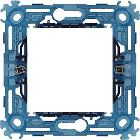 Vimar 0R19602 Supporto con Griffe, Blu Trasparente, 2 moduli