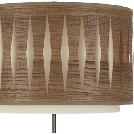 Sobremesa Alto Alexandra 1xe27 Cuero/madera Oscura 61x30x30 Cm (1/2)