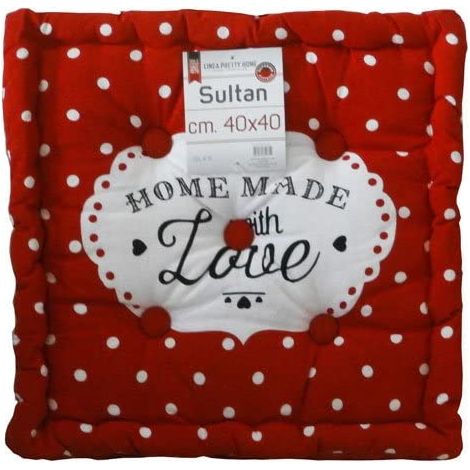 Cuscino arredo sedia cucina sala camera mattonella 100% cotone imbottito sultan Dis4 - 40x40 cm