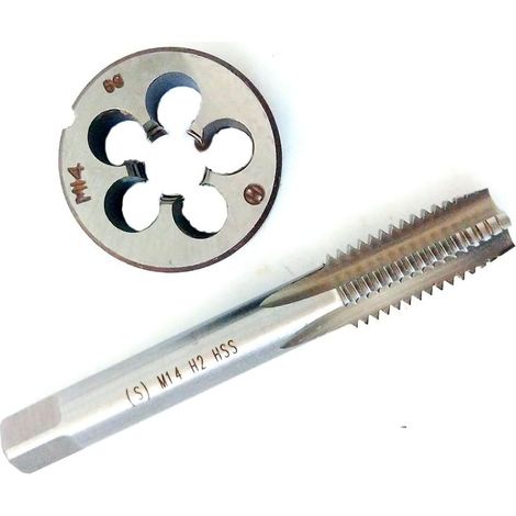 Jeu tarauds et filières M14x2,0 HSS pas à droite, pour métal (1/4)