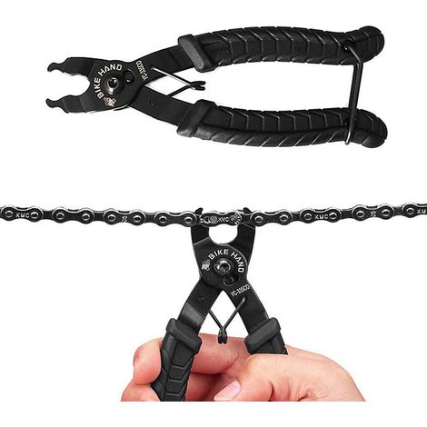 1 Kit outil chaîne vélo, dérive-chaîne, pince maillons, vérificateur, attaches rapides, compatible 7 à 11 vitesses (1/5)