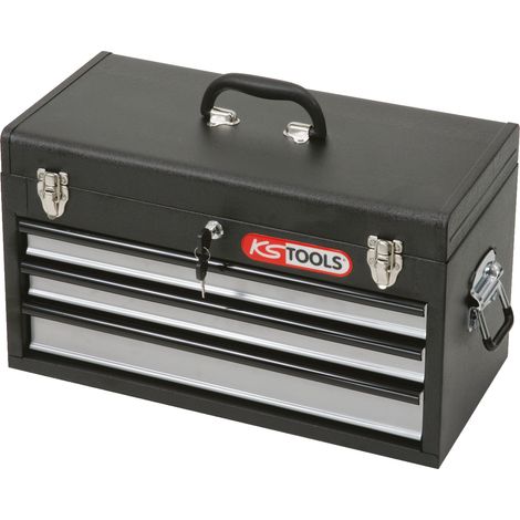KS Tools Werkzeugtruhe mit 3 Schubladen-rot, L508xH255xB303 mm (1/5)