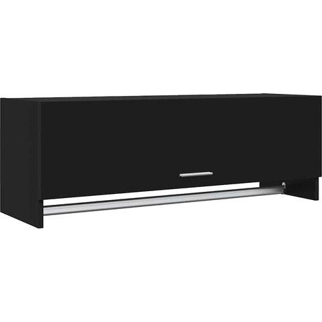 Maison Exclusive - Kleiderschrank Schwarz 100x32,5x35 cm Holzwerk