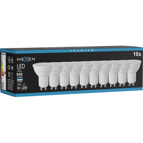 Mexen Nova 10x Ampoule LED GU10, 8W, Froide - 6500K, 840 lm - L108-GU10-0865-01x10 (1/5)