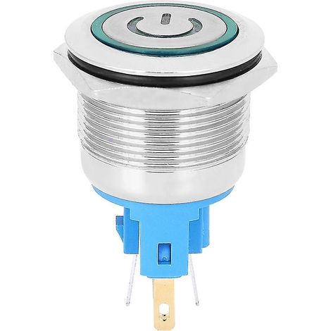 Interrupteur à bouton-poussoir autobloquant en acier inoxydable, 12-24 V CC, 6 broches (1/5)