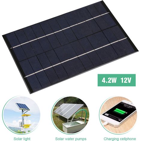 Panneau Solaire 4.2W 12V DIY Plaque de Silicium Polycristallin Haute Qualité pour Projets Énergétiques Autonomes-AUTRES (1/5)