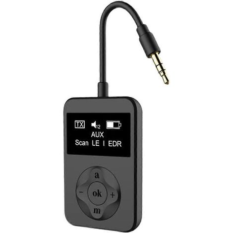Adaptateur émetteur audio Bluetooth 5.4 LE Audio, compatible avec les casques TV, prend en charge l'audio aptX et Auracast LC3, adapté aux jeux et à la musique. (1/5)