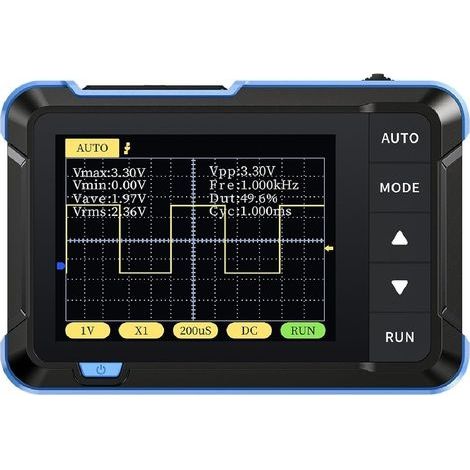FNIRSI DSO152 Mini Oscilloscope numérique portable 2.5MSa/s 200KHz bande passante analogique 800 VPP avec sortie PWM (Version Standard) (1/5)