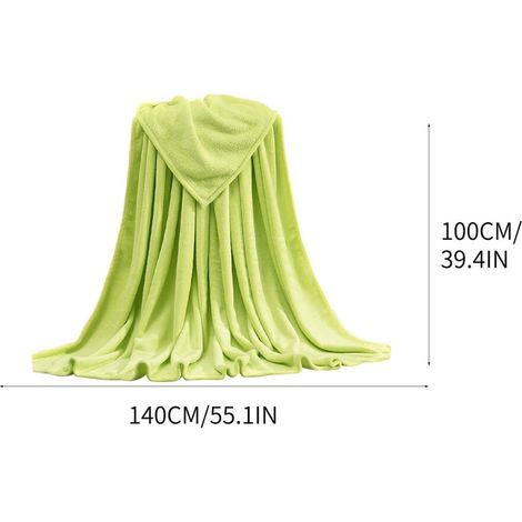 Couverture en flanelle extra douce 100x140cm – Chaude, légère et respirante, idéale pour les canapés, les lits, la maison et les voyages. (1/4)