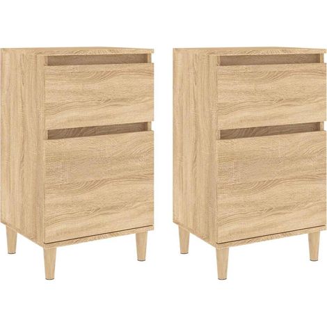 Maison Exclusive - Comodini 2pz Rovere Sonoma 40x35x70 cm (1/5)