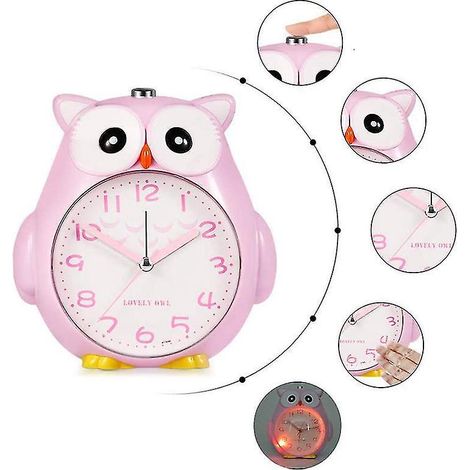 Réveil hibou sans tic-tac, avec fonction snooze pour la chambre. (1/5)