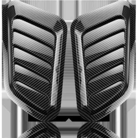 Volet d’aération universel pour capot automobile (2 pièces), cache décoratif de capot, cache de turbocompresseur, grille de ventilation (1/4)