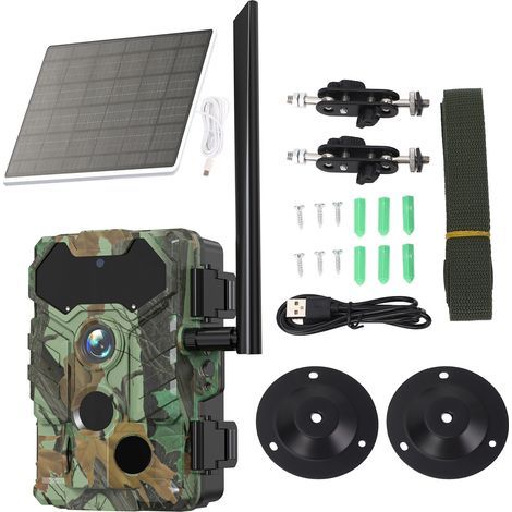 Ortviai Caméra de chasse solaire sans fil 32 MP avec carte SIM 4G et Bluetooth – Modèle S29-BG (1/5)