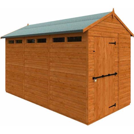 12x6 Flex Apex Security 12mm Flex - L353.8 x W175 x H23.32 cm - Solid Wood/Softwood/Pine - Burnt Orange