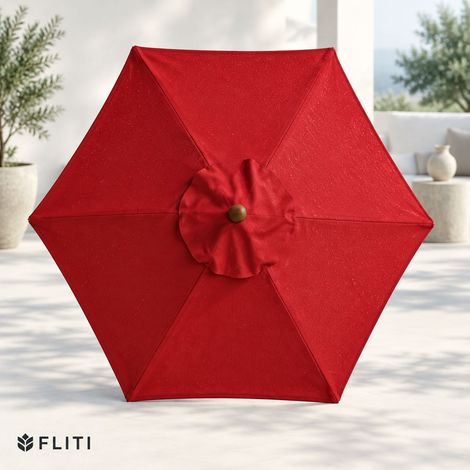Housse de parasol 3 m polyester double couche imperméable anti-UV pour extérieur (1/5)