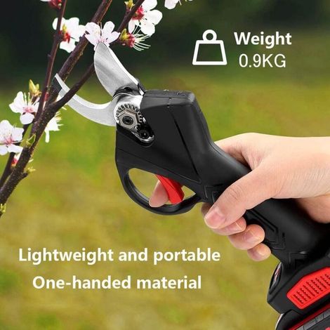 Aimoonsa – Forbici da potatura elettriche da 30 mm – Batteria al litio da 9 Ah – Autonomia di 4-6 ore – Lama in lega SK5 per tagli netti – 1 batteria da 9000 mAh (1/4)