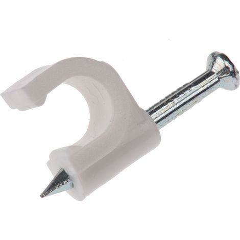 Clip serre-câbles à clouer, Ø max 7mm en PE ( Prix pour Boîte de 100 )