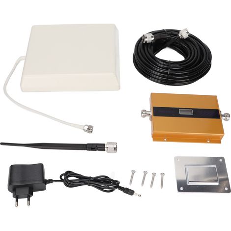 Amplificateur de signal mobile Doré GSM/DCS P21 Antenne plate extérieure 10m câble Antenne intérieure petite 110-240V (prise UE) (1/5)