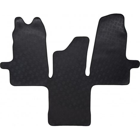 Tapis de voiture utilitaire - Sur Mesure pour FORD Transit (De 04/2010 à 03/2014) - 1 pièce - Tapis de sol antidérapant pour utilitaire - Souple - 100% Caoutchouc (1/5)