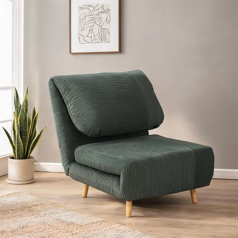 Canapé convertible coloris vert en polyester 82 x 87 x 89 cm (1/5)