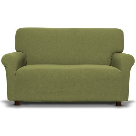 Copridivano New York Verde Kiwi Elasticizzato, Antigraffio, per Divani con Braccioli, Telo Divano Universale, Made in Italy Divano 6 posti cm. 430-500