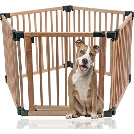 Bettacare Wooden Dog Pen, Pentagon, 5 x 80cm, Natural Wood, 76cm High, Dog Pen for Pets and Puppy, Dog Playpen, Indoor Dog Yard (1/5)