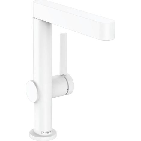 Mitigeur lavabo HANSGROHE Finoris 230 + bonde Push-Open Blanc mat (1/5)