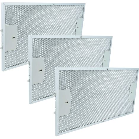 vhbw 3x Filtro metálico de grasa reemplaza Siemens 00434107 para campana extractora metal