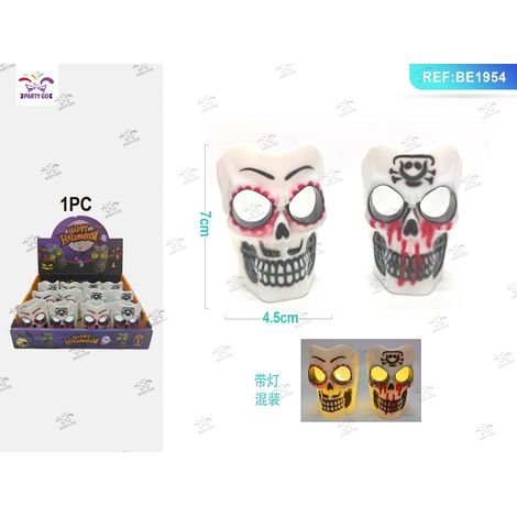 Lampada Halloween a forma di teschio modello assortito PartyGo