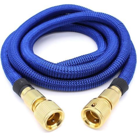 Tuyau d'arrosage, Extensible à Jardin Tuyau d'eau Tuyau Rétractable Flexible avec Fixations en Métal pour Irrigation/Nettoyage du Jardin/Voiture de Lavage (2.5m) (1/5)